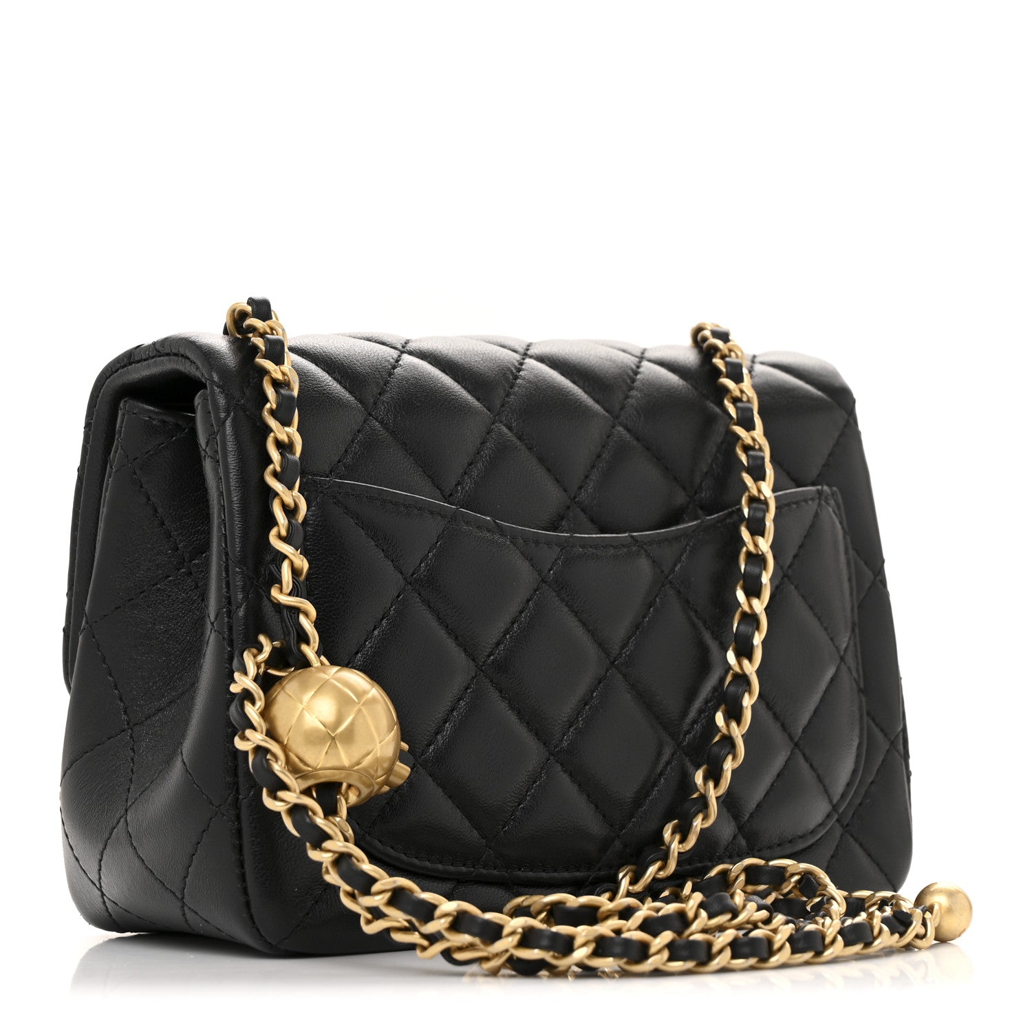 Chanel Lambskin Quilted Mini Pearl Crush Flap Black 5 of 25