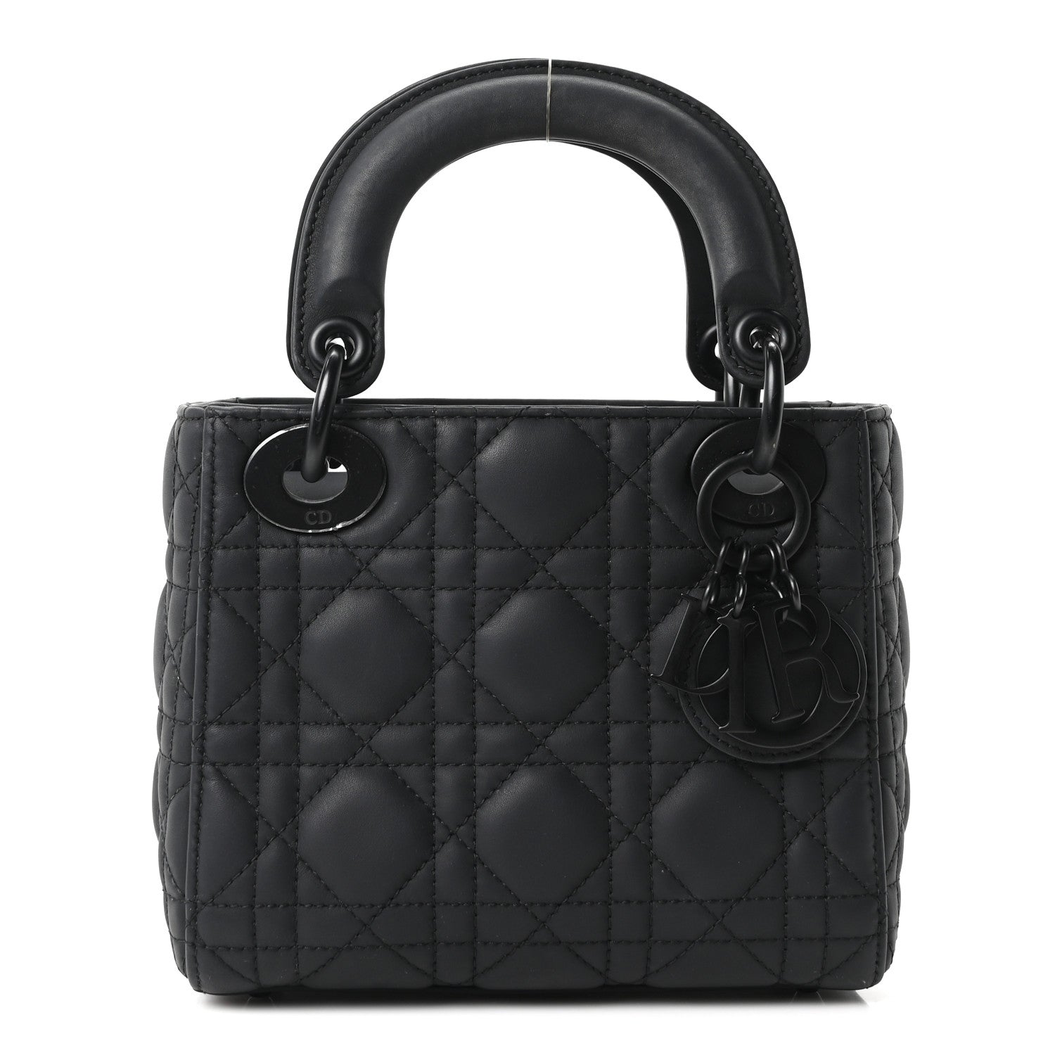 Christian Dior Ultra Matte Calfskin Cannage Mini Lady Dior Black 1 of 10
