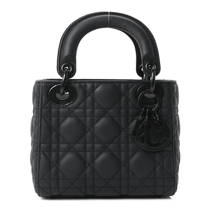 Christian Dior Ultra Matte Calfskin Cannage Mini Lady Dior Black 1 of 10