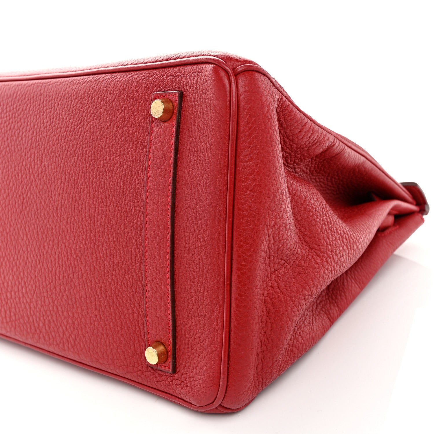Hermes Taurillon Clemence Birkin 35 Rouge Vif 10 of 13