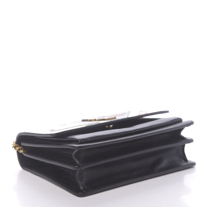Saint Laurent Grained Calfskin Rock Star Patchwork Medium Monogram Sunset Black 4 of 11