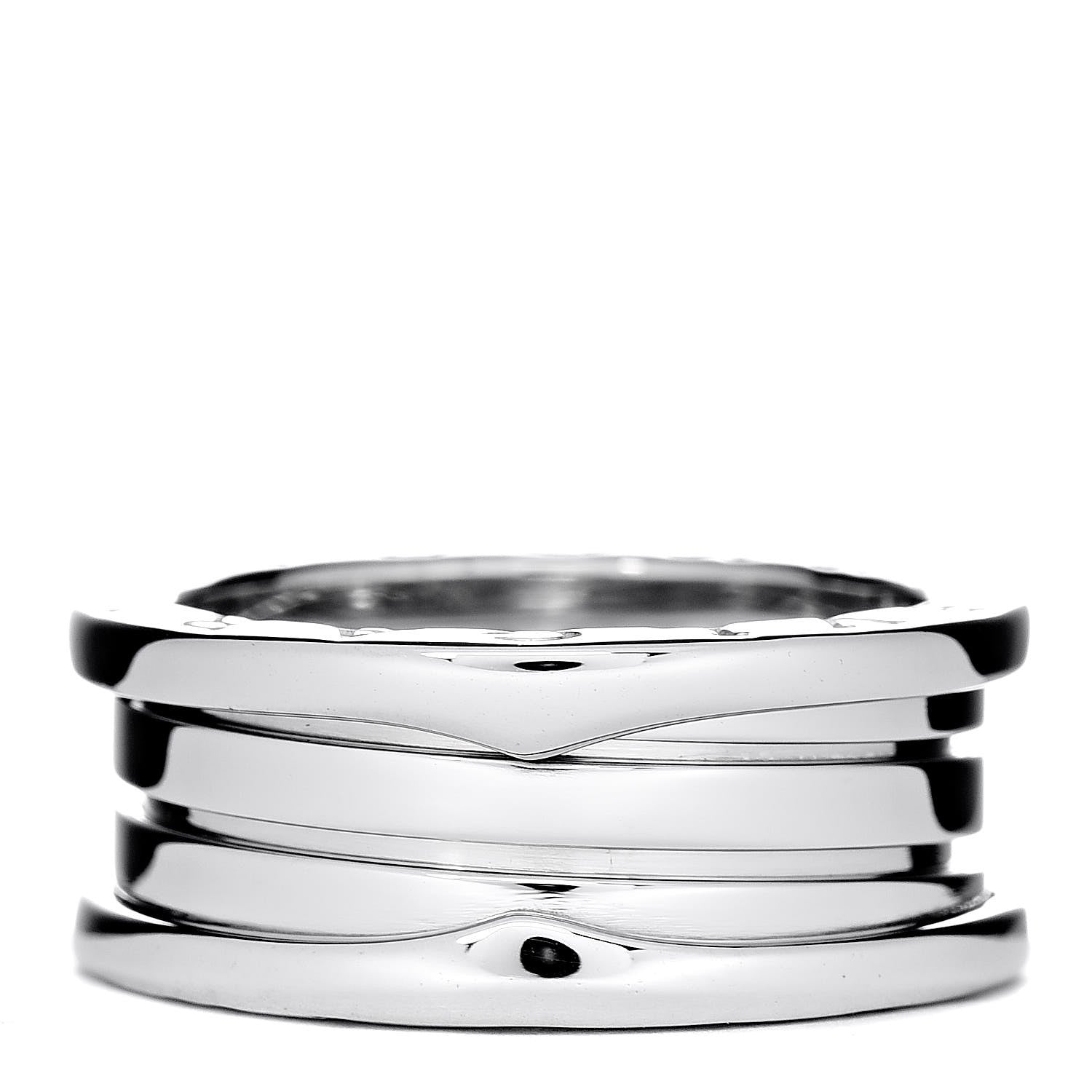 Bulgari 18K White Gold B.Zero1 Three-Band Ring 56 7.5 1 of 6