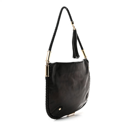 Gucci Calfskin Medium Britt Tassel Shoulder Bag Black 3 of 10