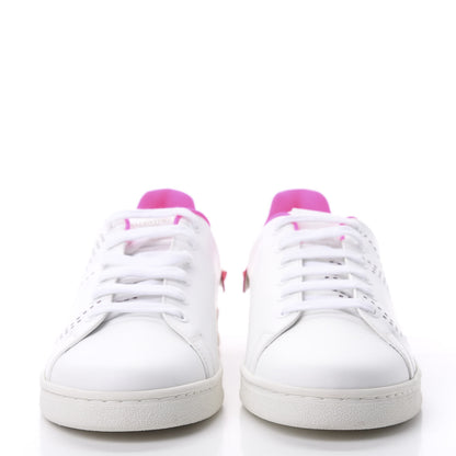 Valentino Garavani Calfskin Womens Backnet Sneakers 41 White Fuchsia 2 of 10