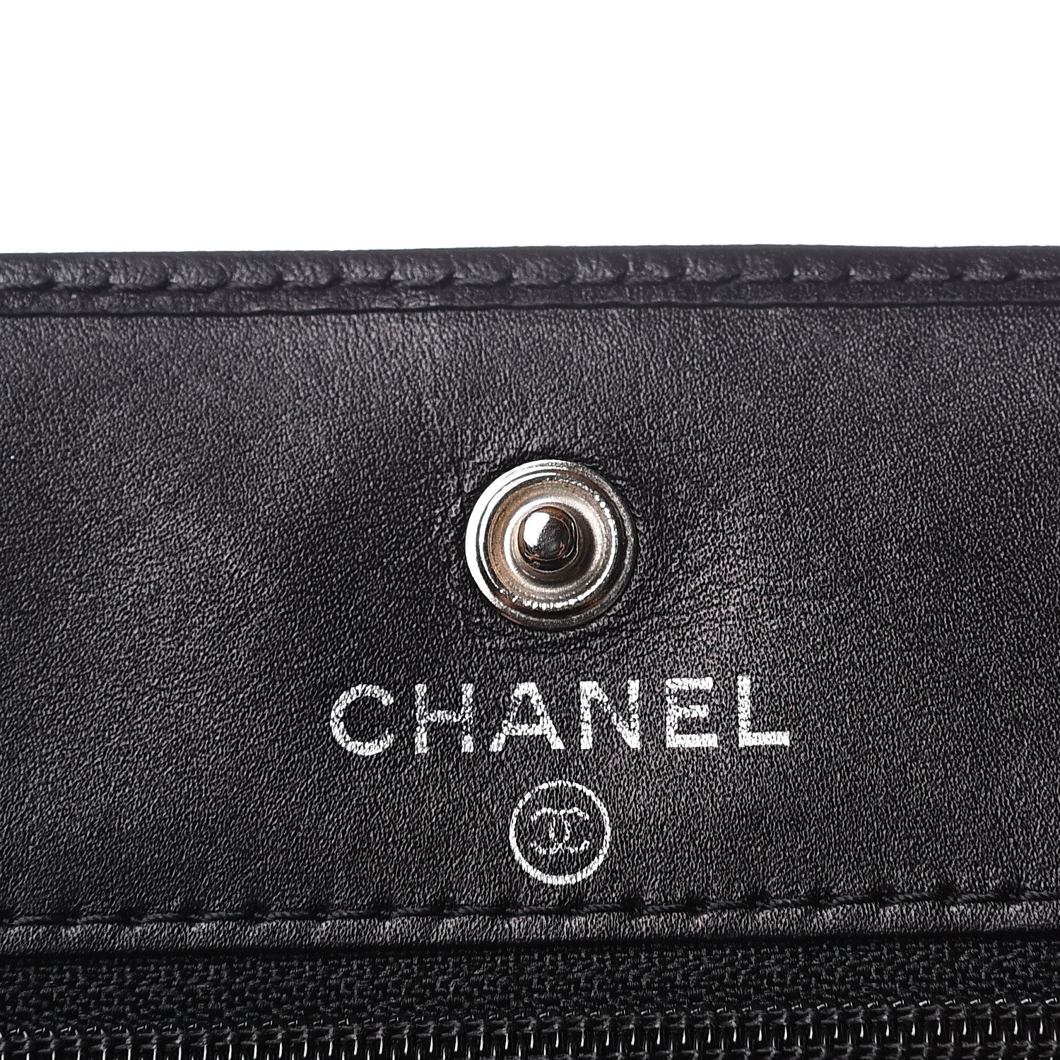 Chanel Calfskin Quilted Cambon Wallet On Chain WOC Black 8 of 14