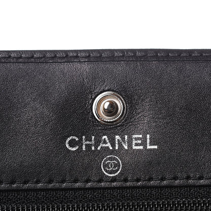 Chanel Calfskin Quilted Cambon Wallet On Chain WOC Black 8 of 14