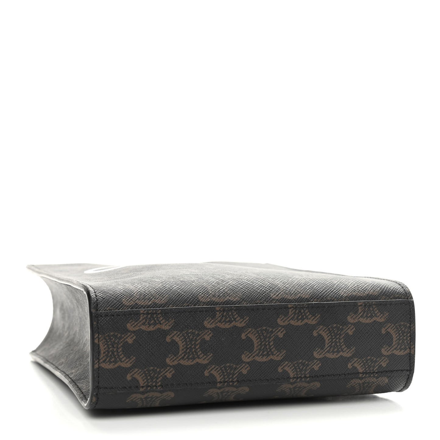 Triomphe Canvas Calfskin Mini Vertical Cabas Tan