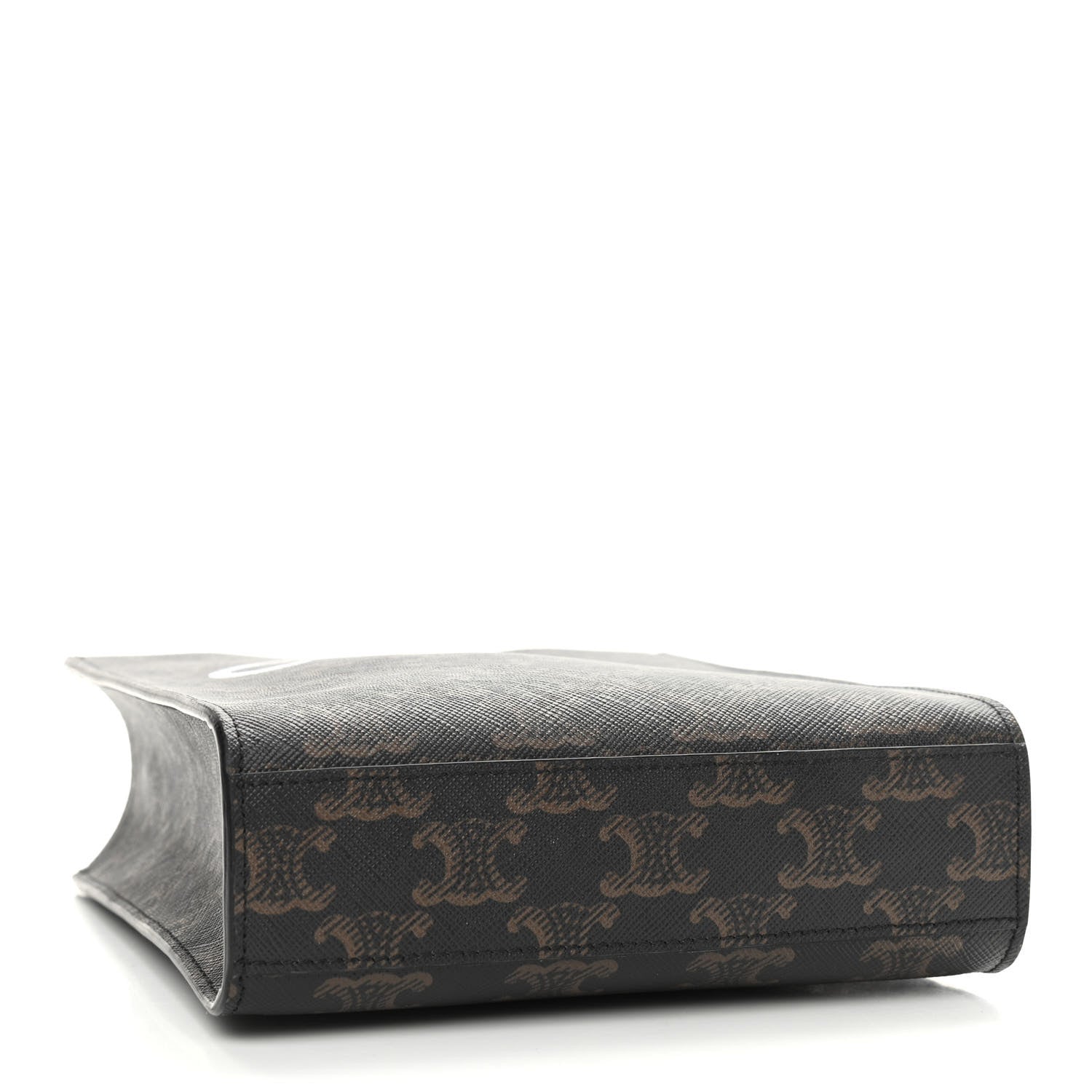 Celine Triomphe Canvas Calfskin Mini Vertical Cabas Tan 4 of 11