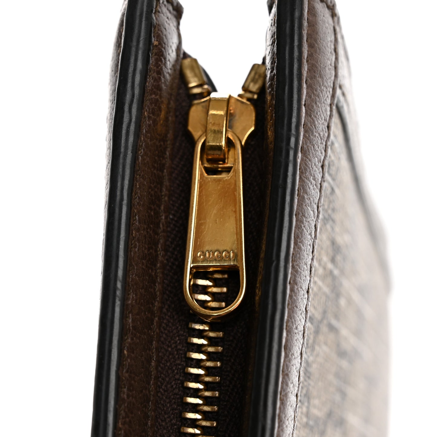 GG Supreme Monogram Web Ophidia Pouch Brown