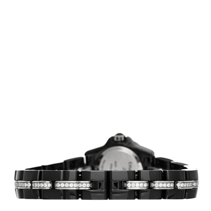 Chanel Stainless Steel Ceramic Diamond Bezel 19mm J12 XS Quartz Watch Black 3 of 5