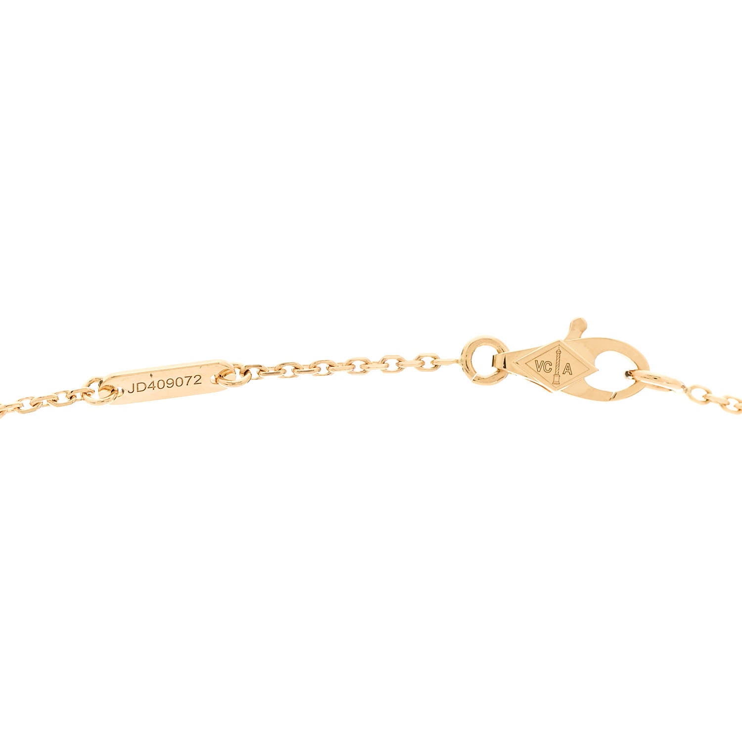 Van Cleef & Arpels 18K Yellow Gold Mother of Pearl Sweet Alhambra Pendant Necklace 5 of 6
