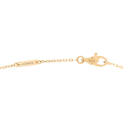 Van Cleef & Arpels 18K Yellow Gold Mother of Pearl Sweet Alhambra Pendant Necklace 5 of 6