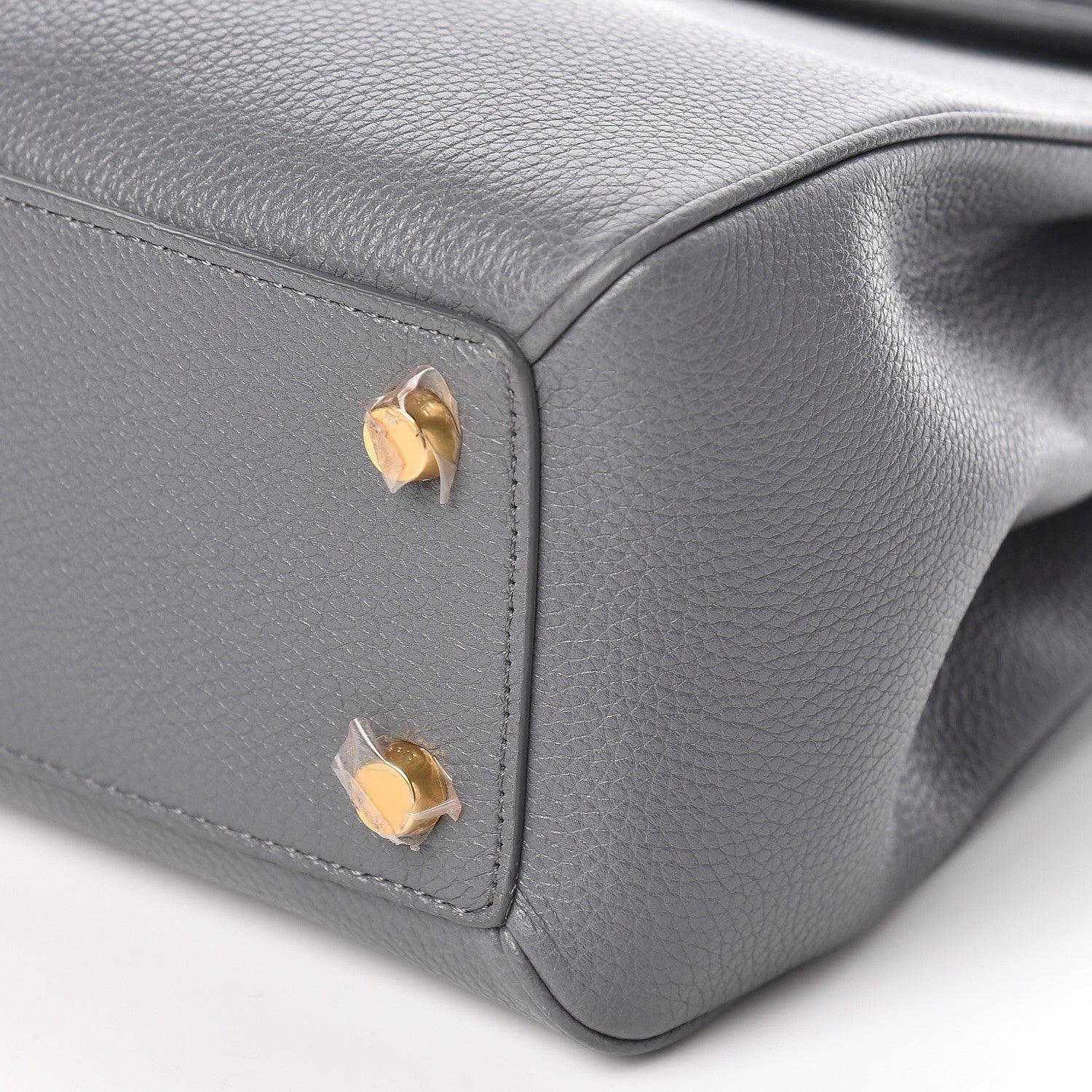 Celine Grained Calfskin Small 16 Top Handle Bag Medium Grey 8 of 9