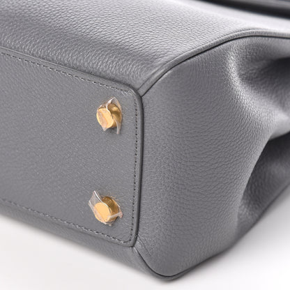 Celine Grained Calfskin Small 16 Top Handle Bag Medium Grey 8 of 9