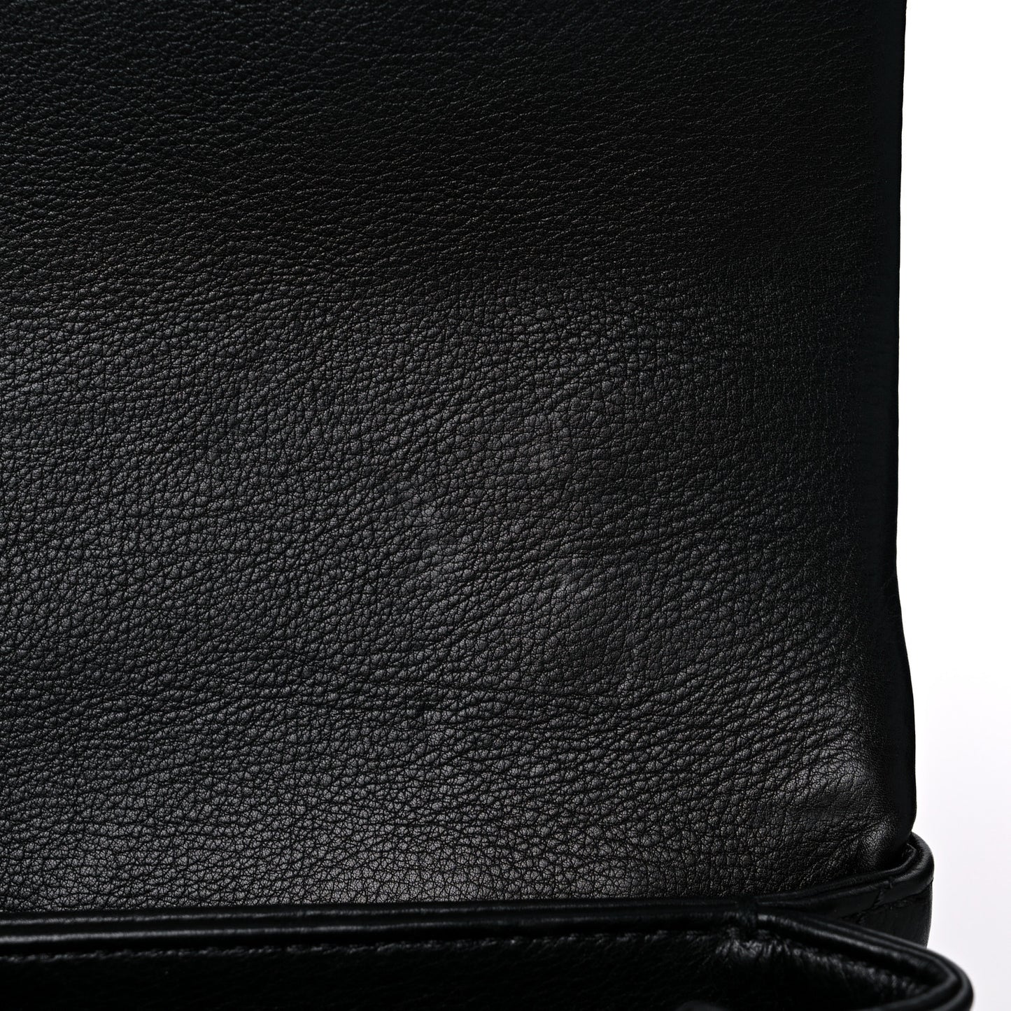 Calfskin Quilted Accordion Pearl CC Small Flap Bag Black