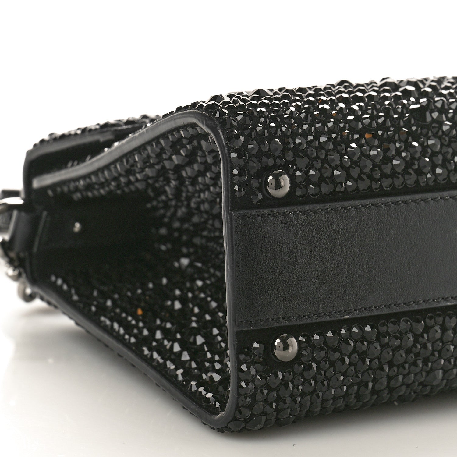 Valentino Garavani Crystal Embroidered Mini Vsling Top Handle Bag Black 8 of 10