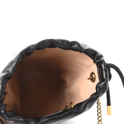Gucci Calfskin Matelasse Mini GG Marmont 2.0 Bucket Bag Black 5 of 11