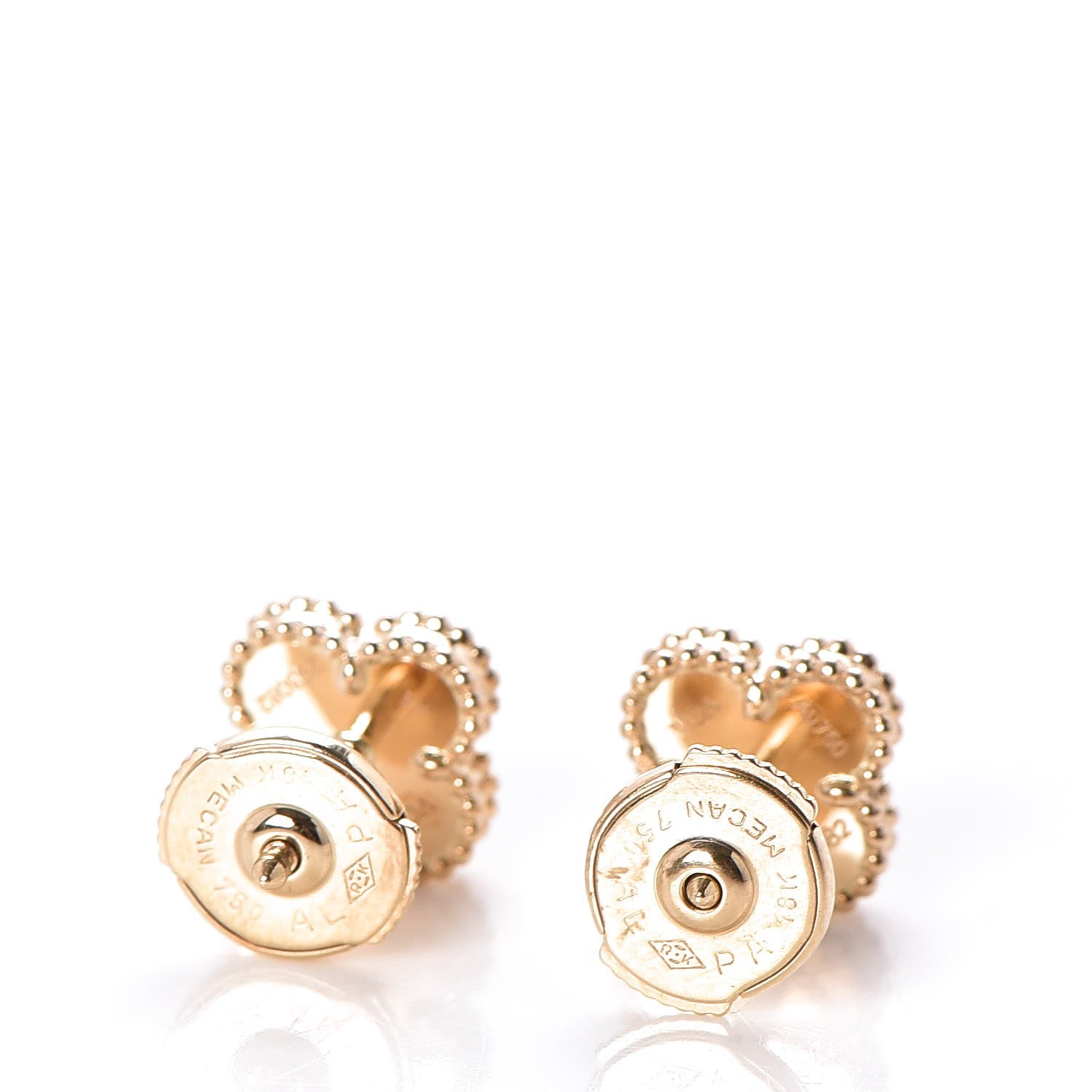Van Cleef & Arpels 18K Yellow Gold Black Onyx Sweet Alhambra Earrings 3 of 5