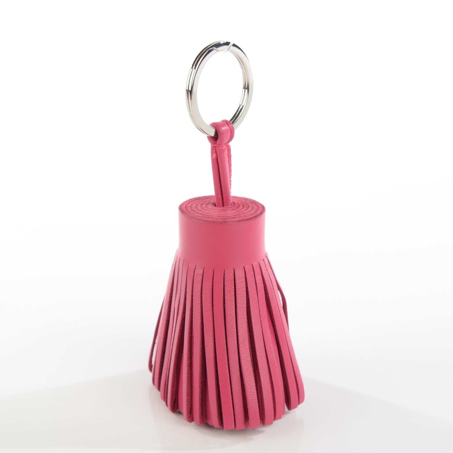 Hermes Lambskin Carmen Tassel Key Holder Fuchsia 3 of 6