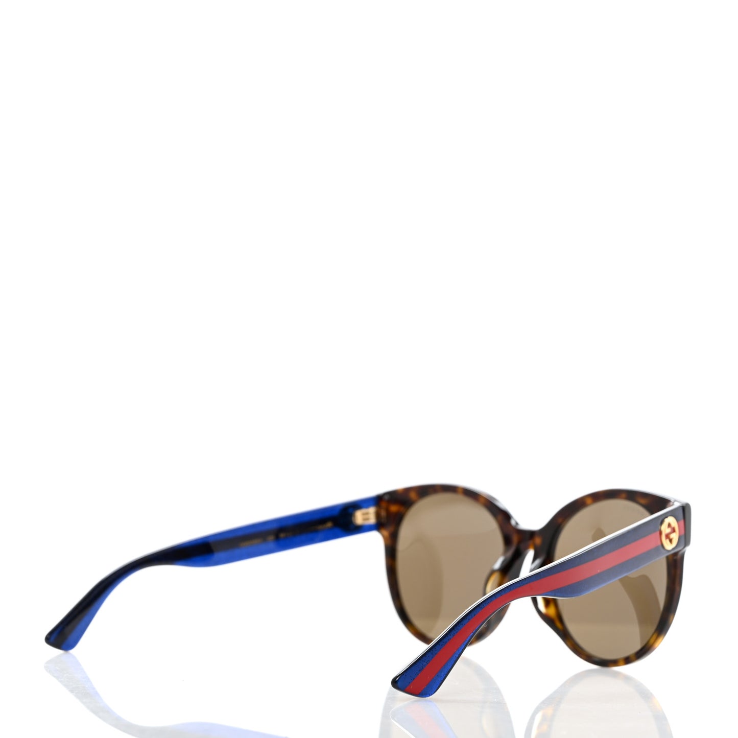 Acetate Round Web Sunglasses GG 0035S Blue