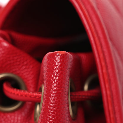 Chanel Caviar Quilted Filigree Backpack Red 17 of 19