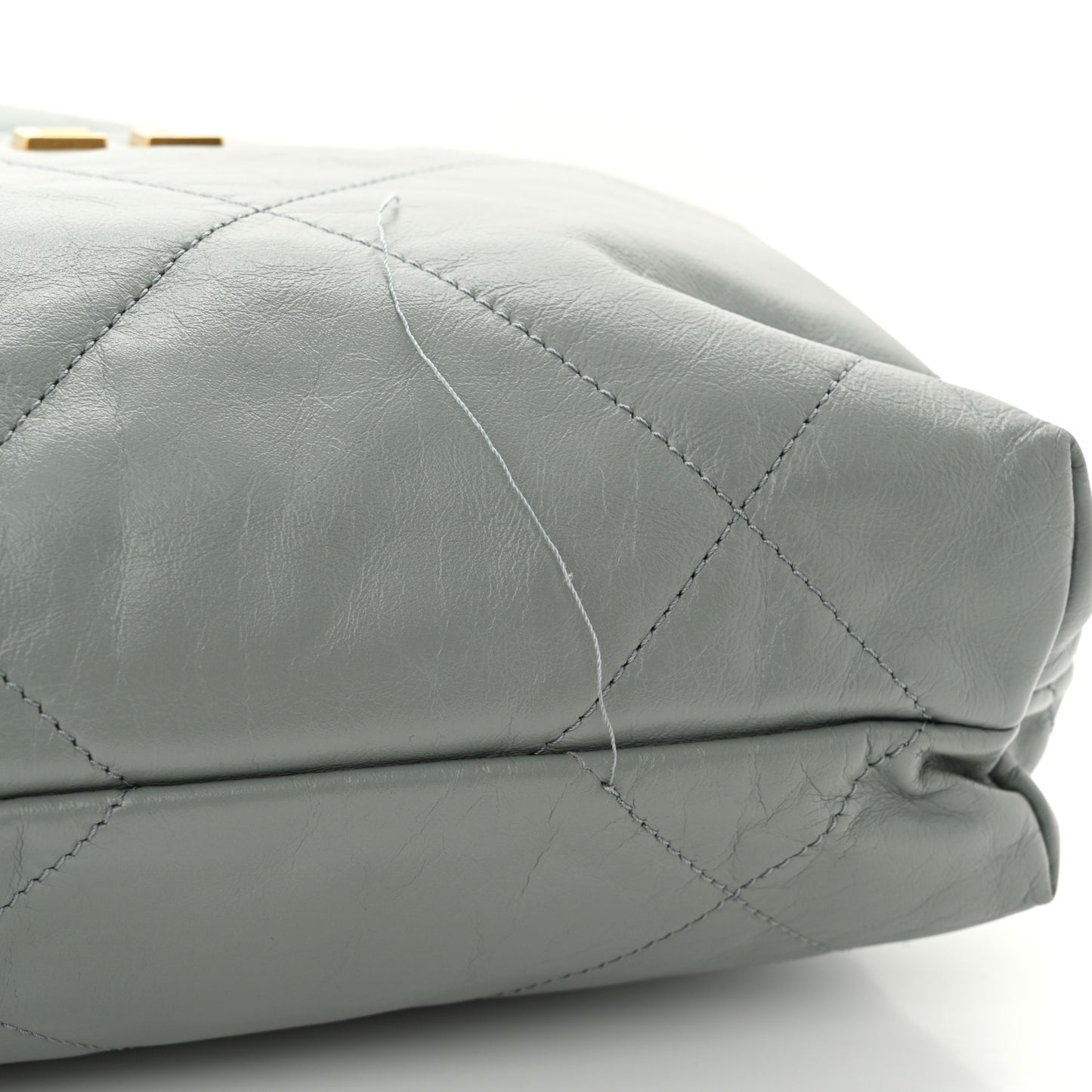 Shiny Calfskin Quilted Small Chanel 22 Light Blue