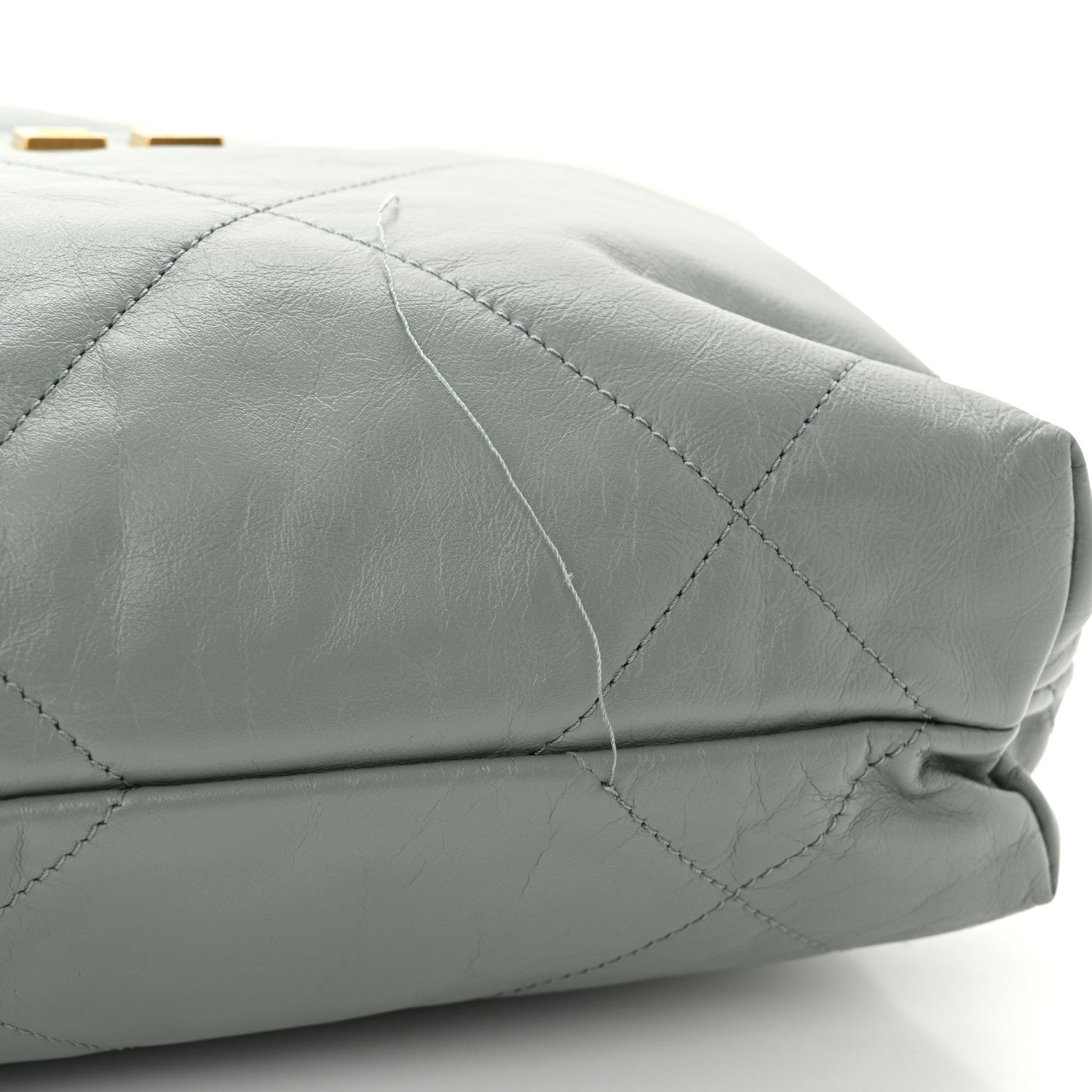 Chanel Shiny Calfskin Quilted Small Chanel 22 Light Blue 13 of 13