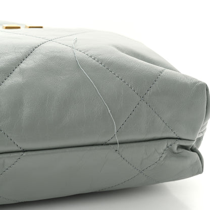 Chanel Shiny Calfskin Quilted Small Chanel 22 Light Blue 13 of 13