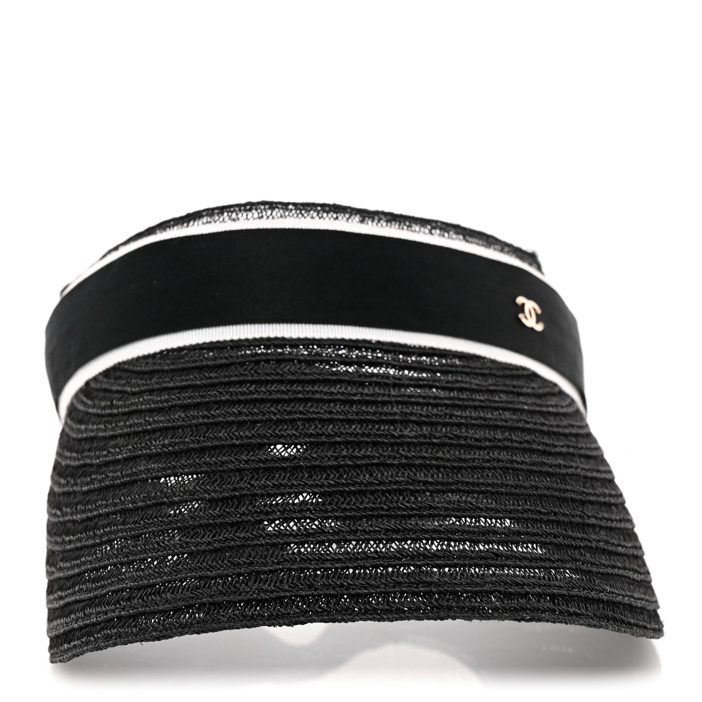 Abaca Cotton Ribbon Visor S Black