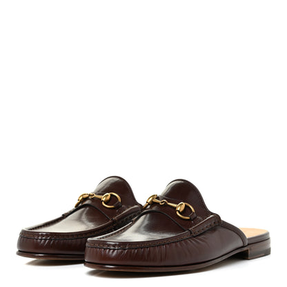 Gucci Goatskin Mens Horsebit Slippers 9 Light Brown 3 of 14