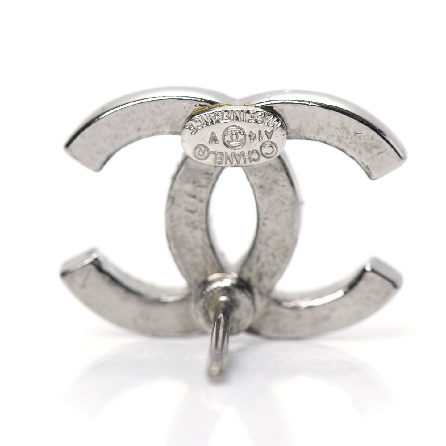 Crystal CC Earrings Silver