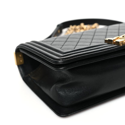 Chanel Caviar Quilted Medium Boy Flap Black 9 of 12