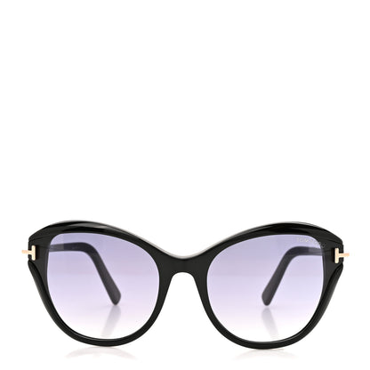 Tom Ford Leigh Round TF850-F Sunglasses Black 2 of 8
