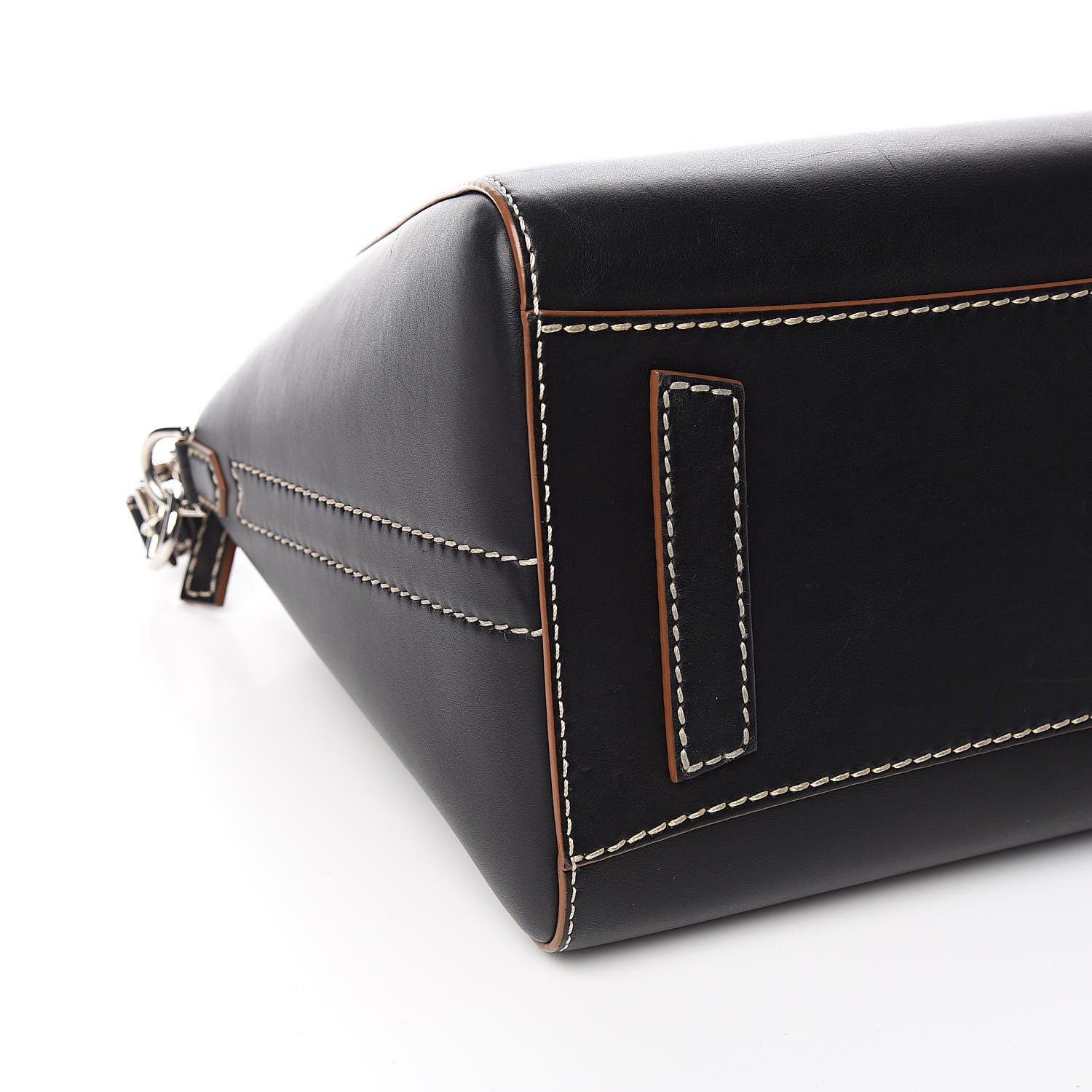 Givenchy Calfskin Contrast Topstitch Medium Antigona Black White Brown 10 of 12