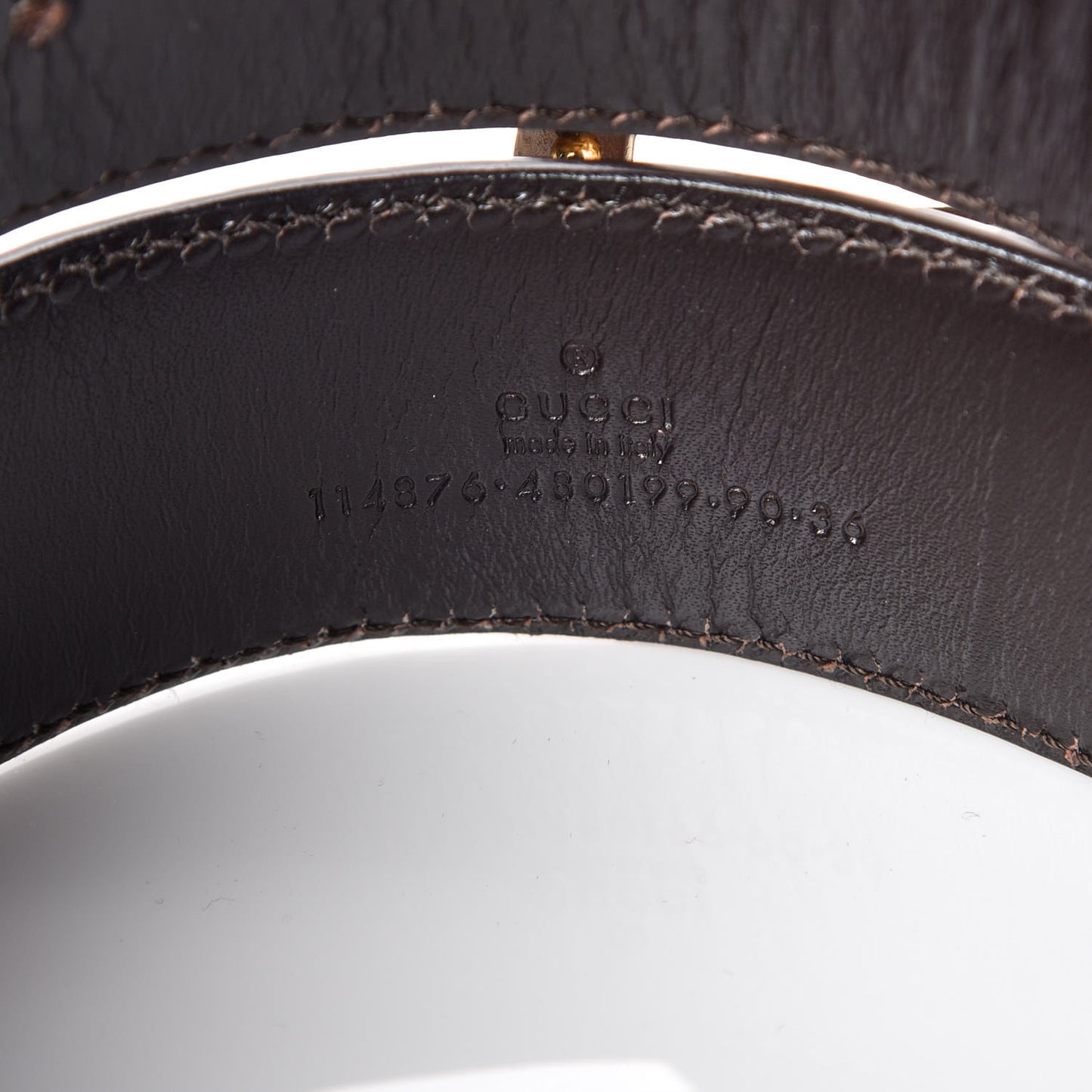 Guccissima Interlocking G 40mm Belt 90 36 Dark Brown