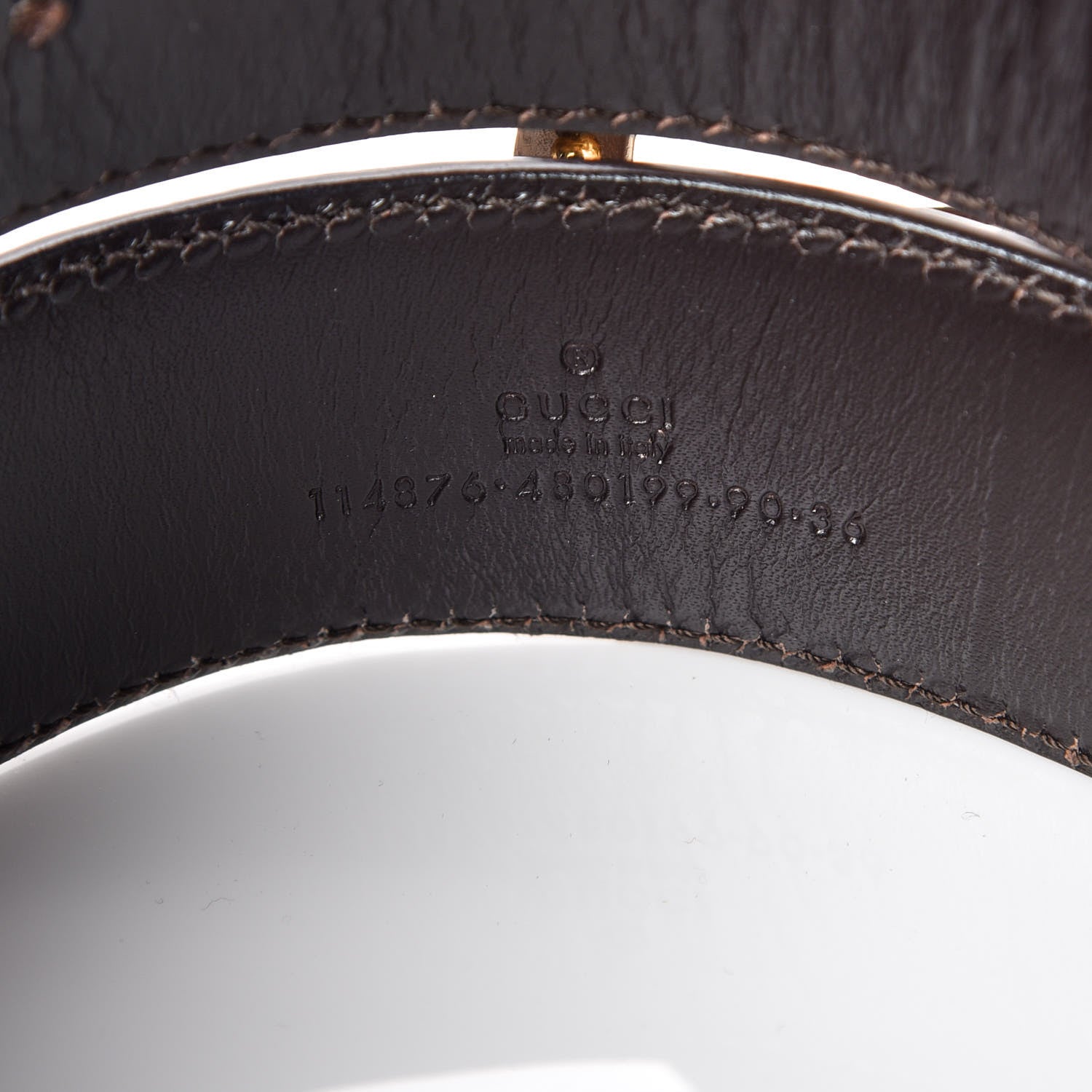 Gucci Guccissima Interlocking G 40mm Belt 90 36 Dark Brown 4 of 6