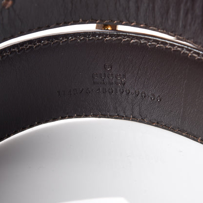 Gucci Guccissima Interlocking G 40mm Belt 90 36 Dark Brown 4 of 6