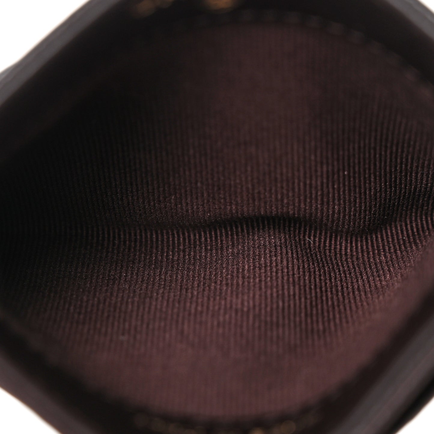 Caviar Quilted Card Holder Dark Brown