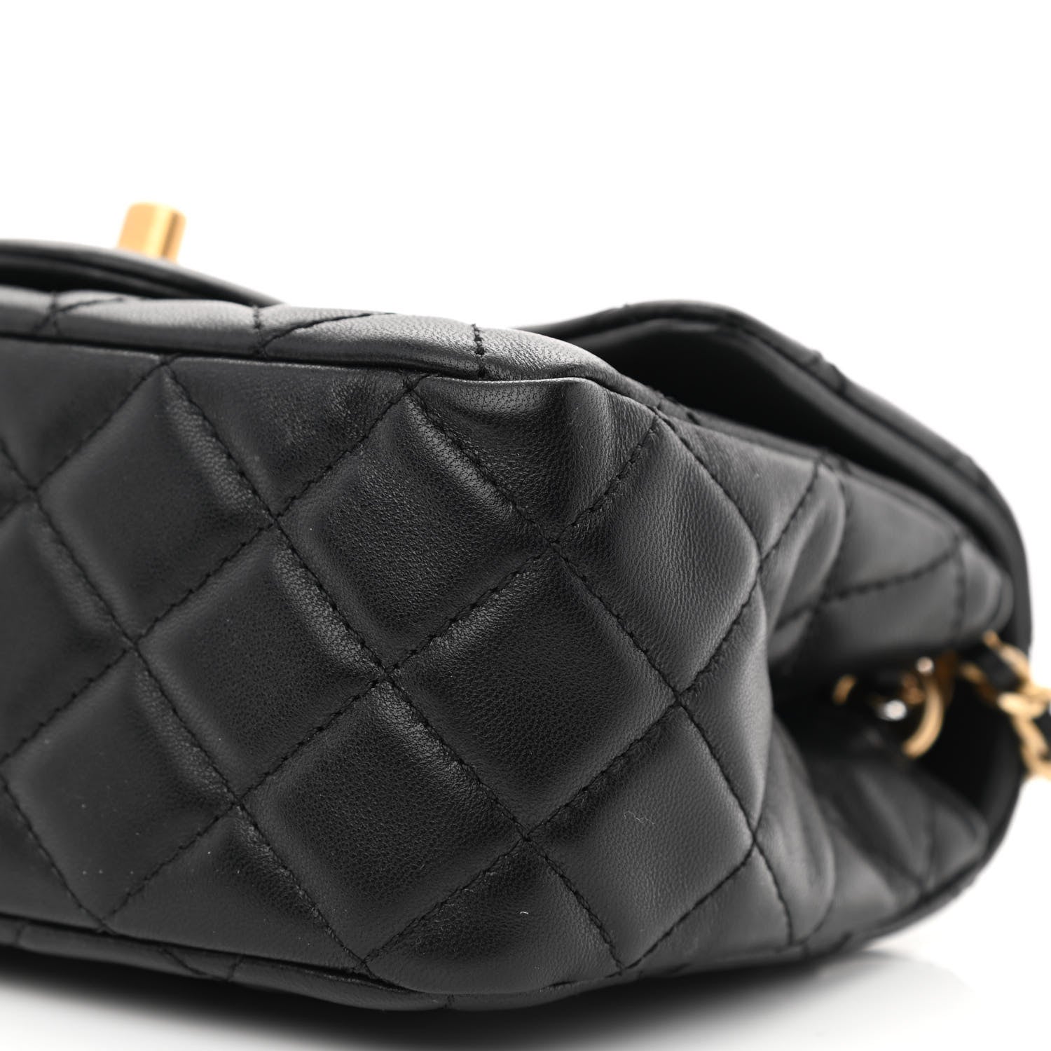 Chanel Lambskin Quilted Mini Pearl Crush Flap Black 10 of 11