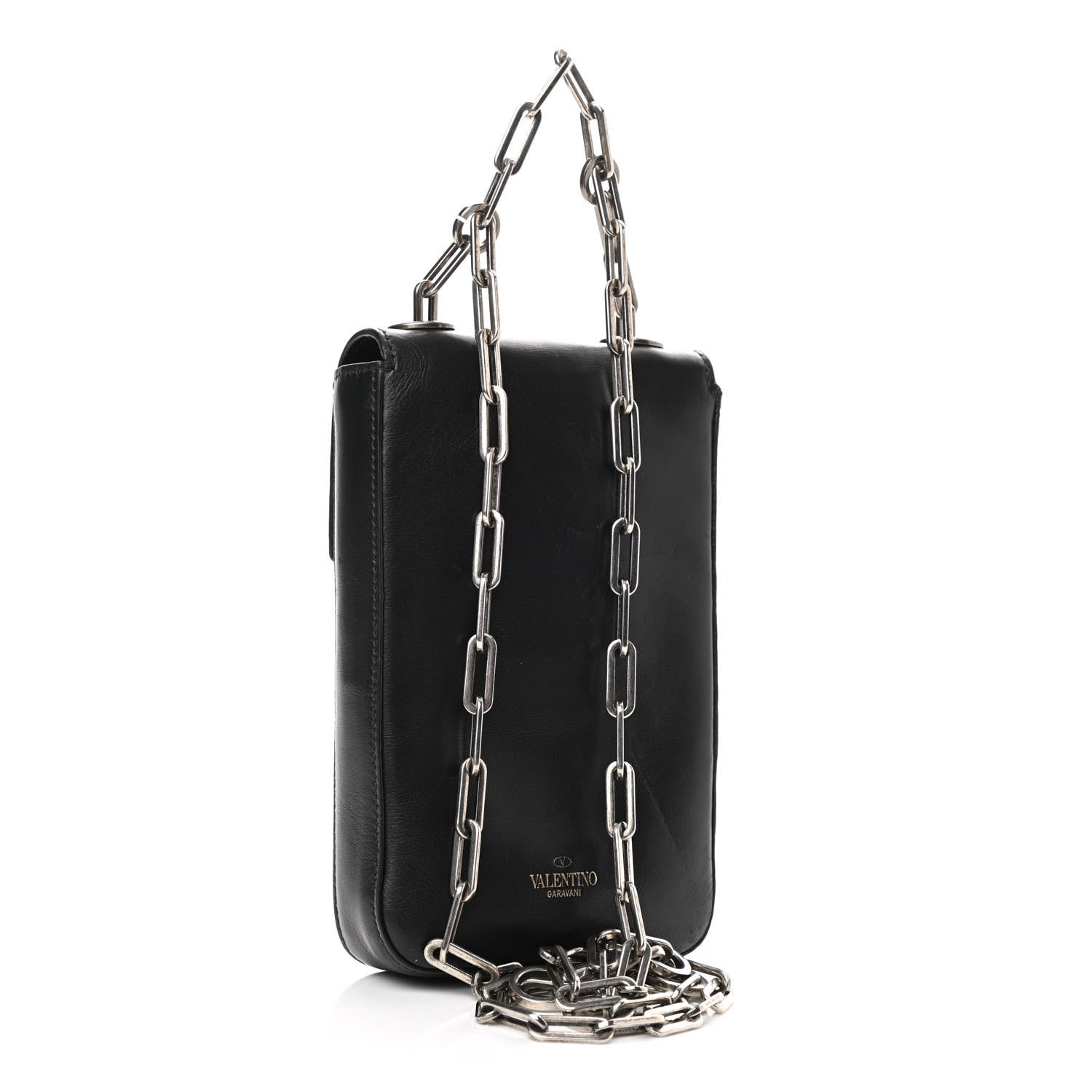 Valentino Garavani Calfskin Crystal Encrusted Snake Maison Mini Crossbody Black 3 of 10
