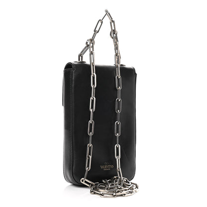 Valentino Garavani Calfskin Crystal Encrusted Snake Maison Mini Crossbody Black 3 of 10