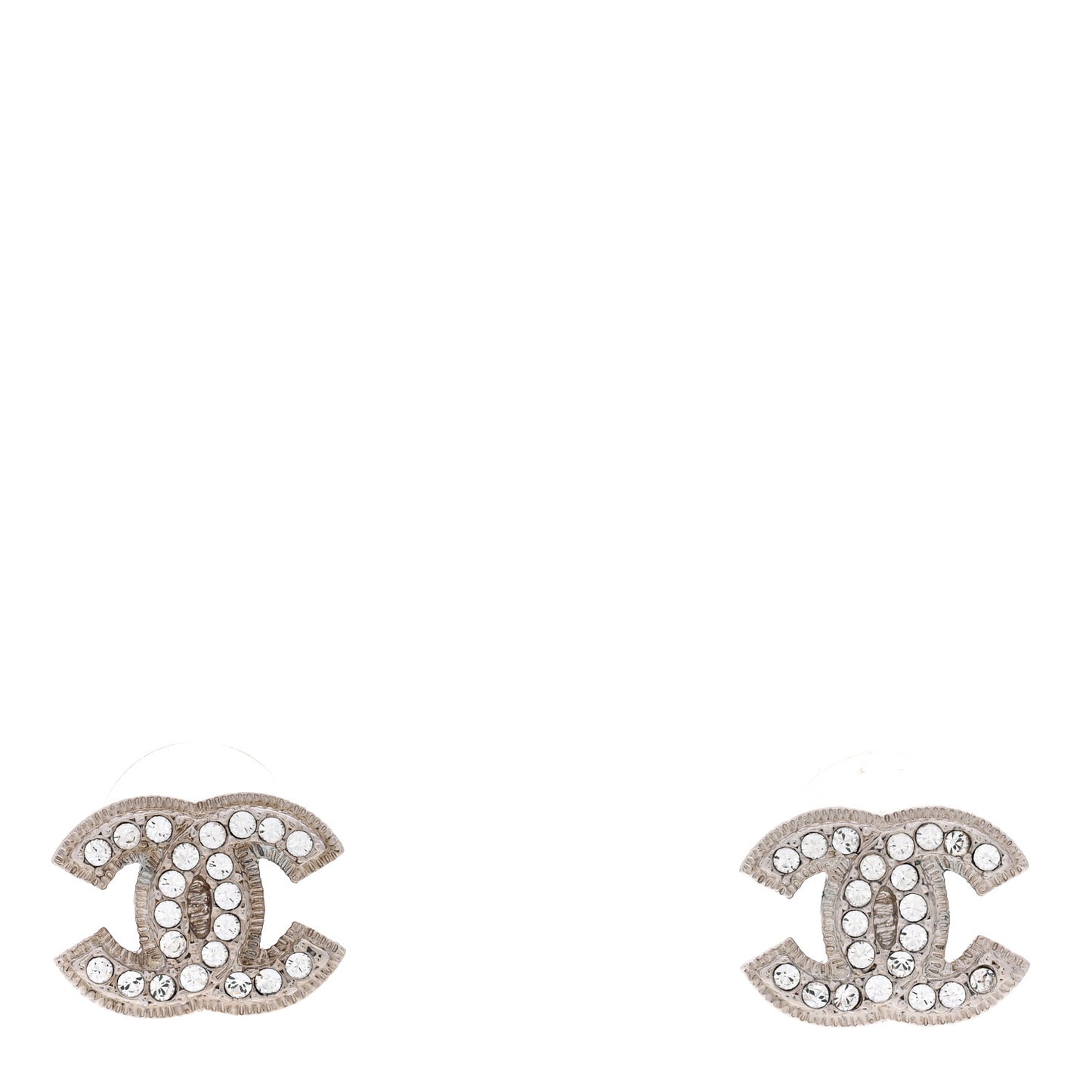 Crystal Mini Timeless CC Earrings Silver