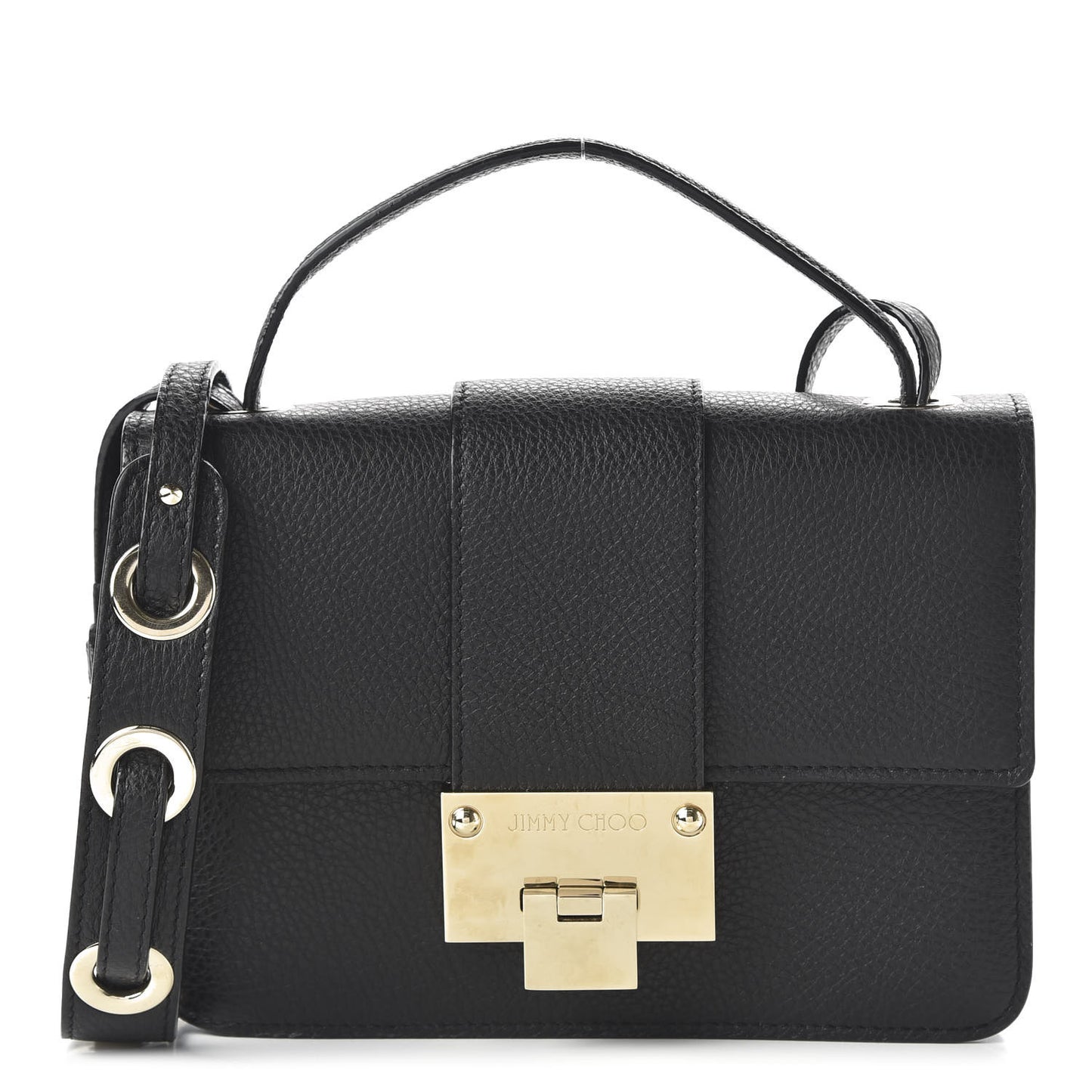 Grainy Pebbled Rebel Crossbody Bag Black