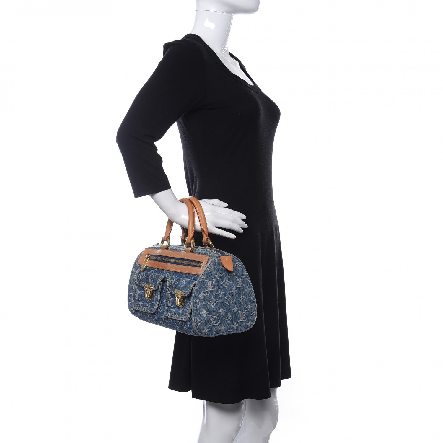 Louis Vuitton Monogram Denim Neo Speedy Blue 2 of 9