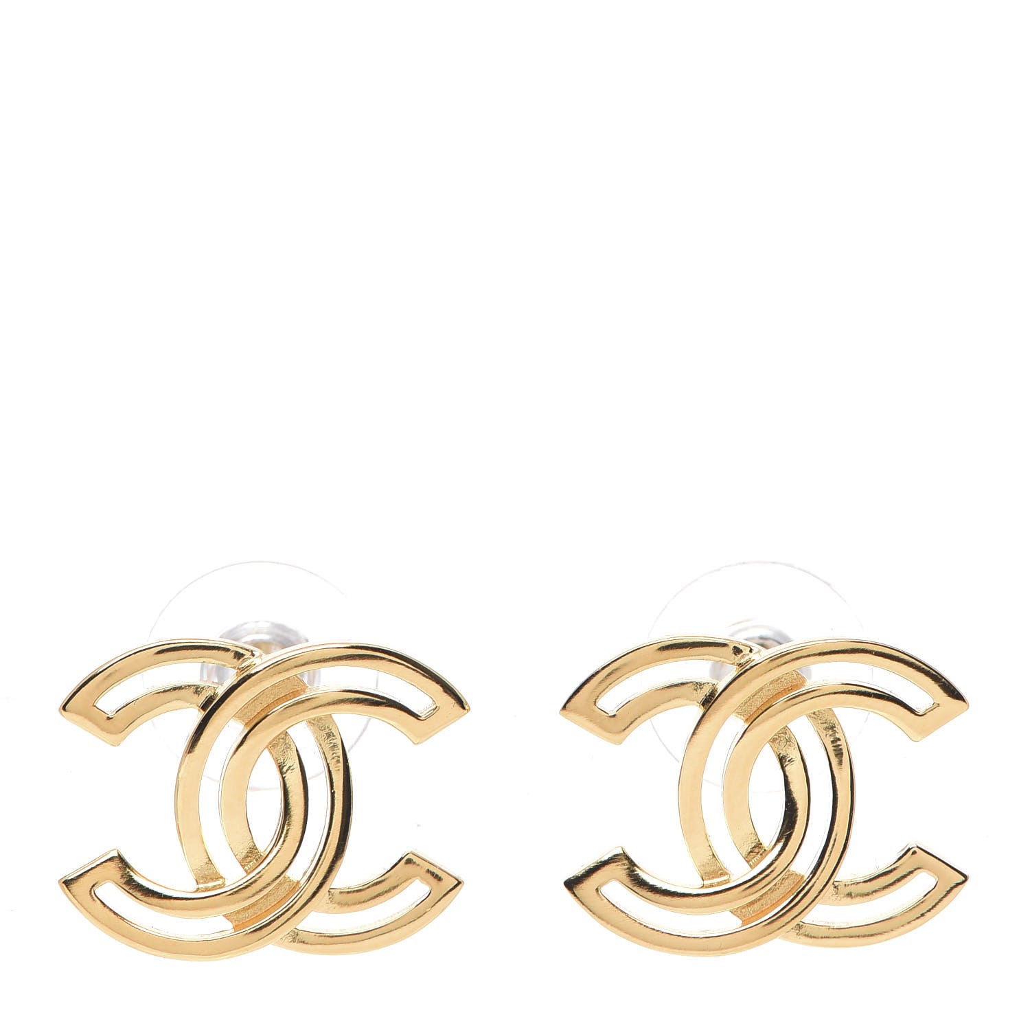 Chanel Metal Obazine CC Earrings Gold 1 of 4