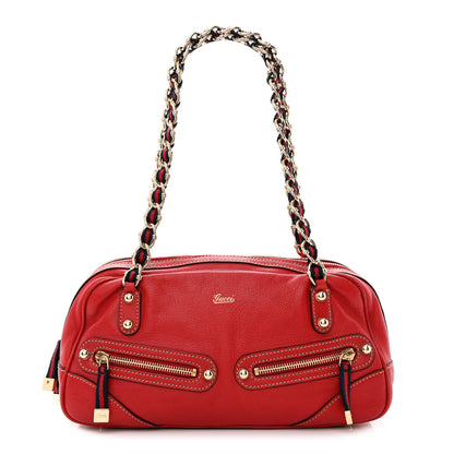 Gucci Goatskin Small Capri Bowler Red 1 of 10