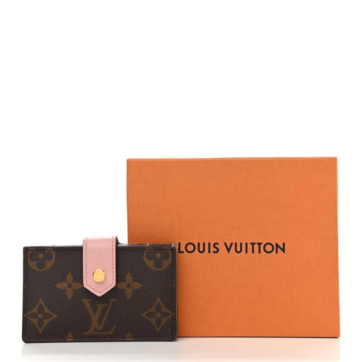 Monogram Gusset Card Holder Rose Ballerine