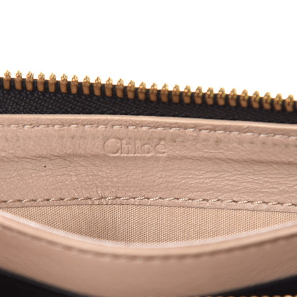 Chloe Lambskin Alphabet Zip Around Compact Wallet Black 7 of 11