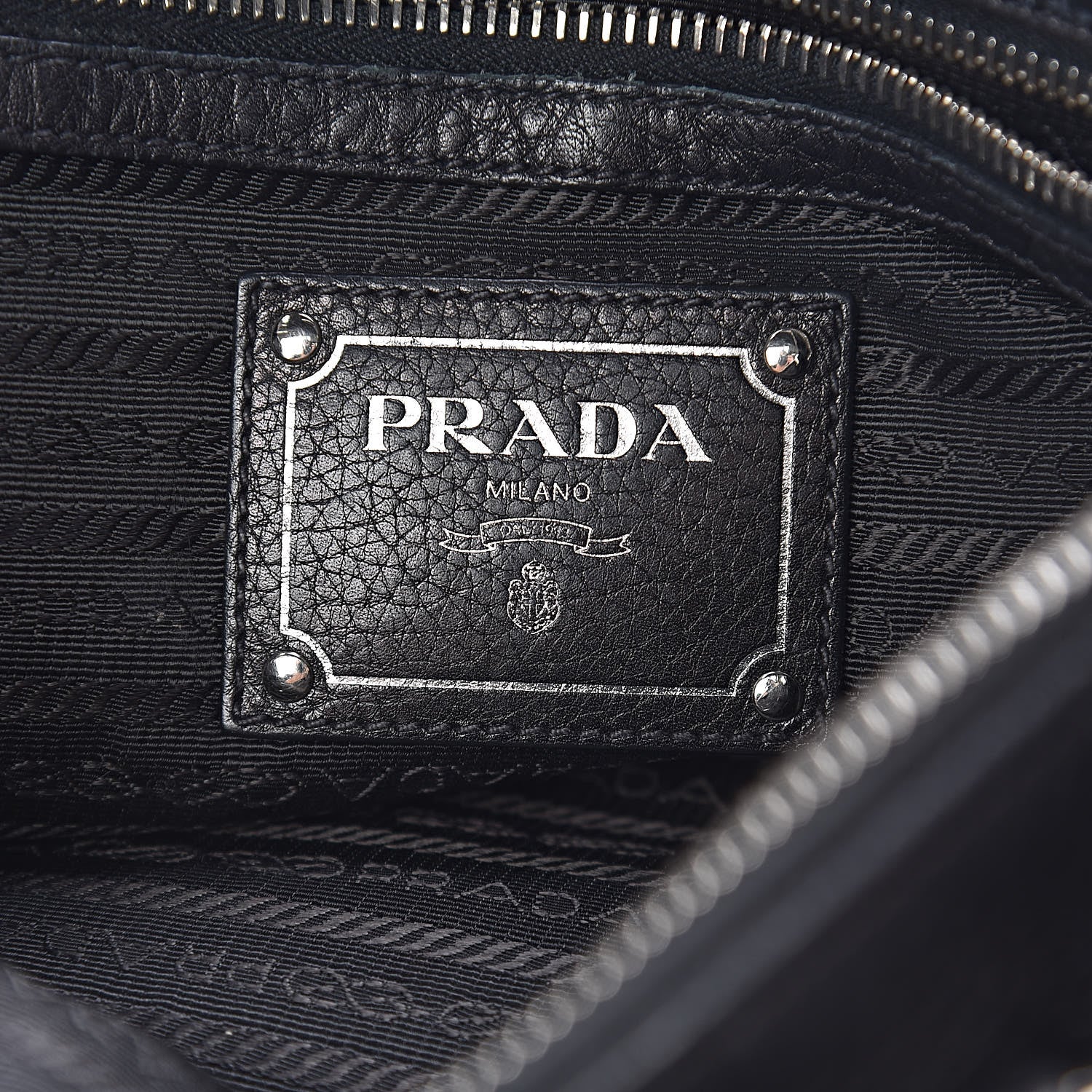 Prada Vitello Daino Shopping Satchel Black 6 of 13