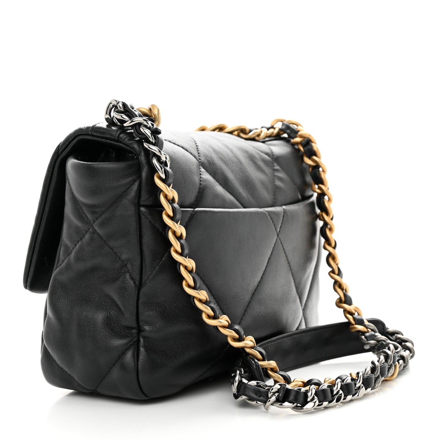 Chanel Lambskin Quilted Medium Chanel 19 Flap Black 3 of 11